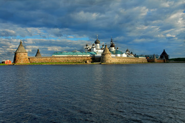 Fototapeta na wymiar The Solovetsky Monastery - fortified monastery located on the Solovetsky Islands in the White Sea in northern Russia