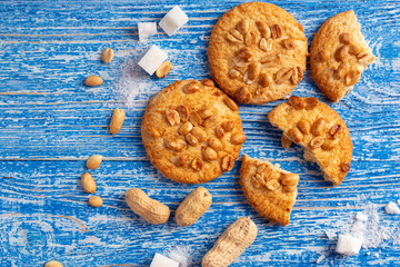 cookies with peanuts on the table