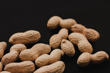 peanuts on white background