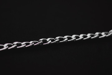 Chain isolated on black background