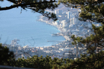 view of the Bay of Yalta and the sea