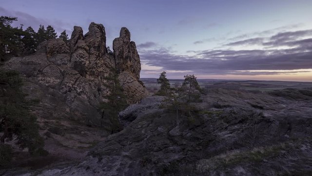 Sunrise, Hamburger Wappen, Harz, Germany.