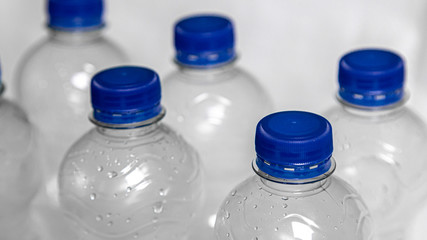 empty plastic bottles of water