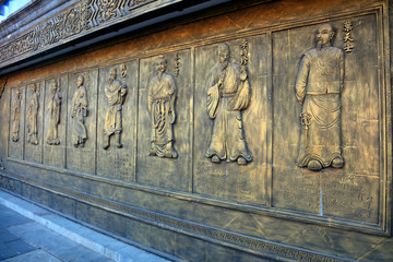 relief of ancient Chinese famous doctors, Beijing, China