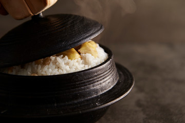 Chestnut and pine nut rice 