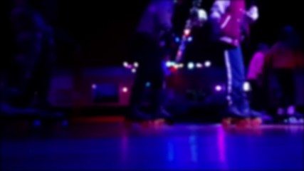 Roller skaters revolving at a skate rink with fancy disco lights - Powered by Adobe