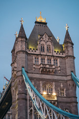 Fototapeta na wymiar London England, view of Tower Bridge and the river Thames.