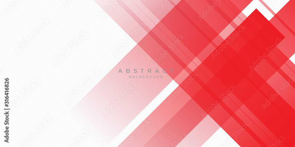 Poster modern red abstract background geometry color gradation, lines, and layer element vector for present