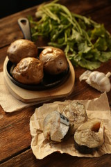 baked potato dinner rustic gourmet