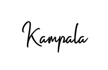 Obraz premium Kampala capital word city typography hand written text modern calligraphy lettering