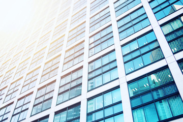 View of modern skyscraper. Concept of development and future