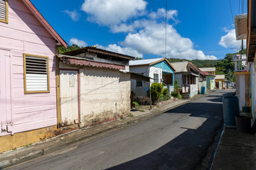 Fototapeta na wymiar Saint Lucia, West Indies - Anse La Raye main street