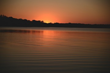 sunset on the lake