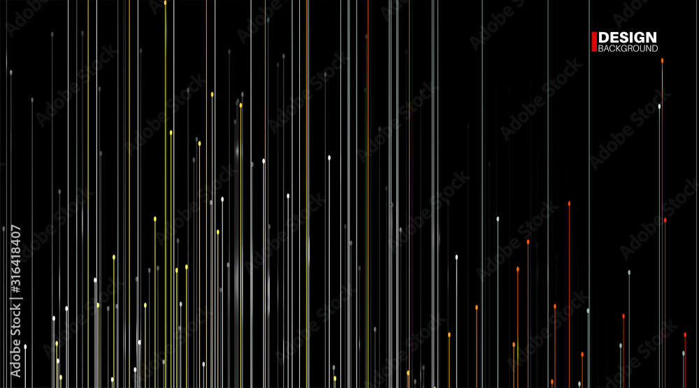 Sticker abstract geometric vector background. straight lines with black background . new texture for your de