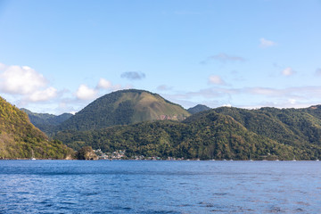 Soufriere, Saint Lucia, West Indies - View to the city from the sea