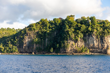 Saint Lucia, West Indies - Cliffs in the southwestern coast, near Marigot bay