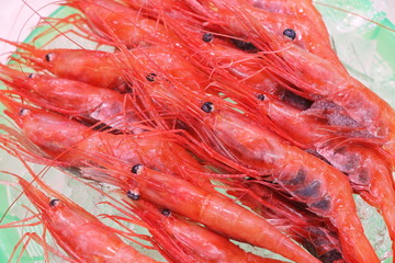 日本の市場で売られていたエビ