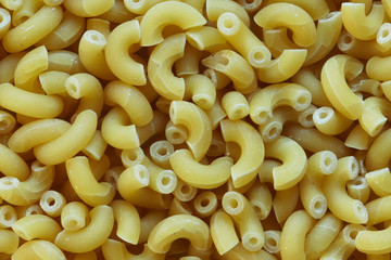 Photography of elbow macaroni pattern for food background