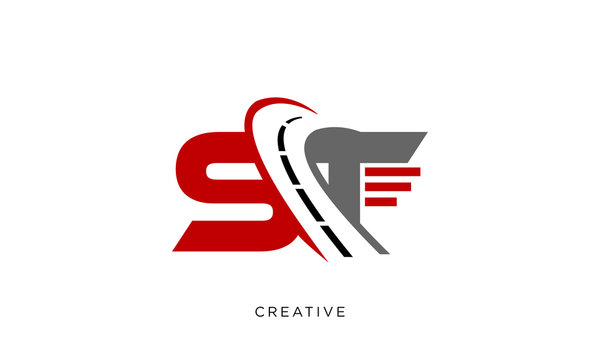 st street logo design vector icon