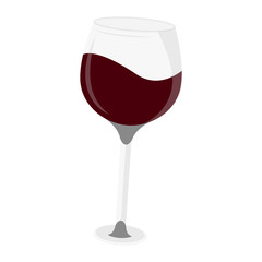 Isolated wine glass