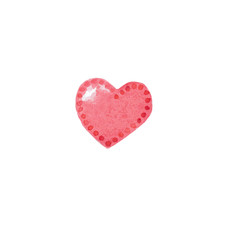 Hand drawn watercolor red heart with dots isolated on white background. Concept for greeting postcards, love, valentines day, 14 february, proposal, ornament, textile, wrapping paper