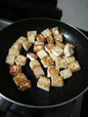 Closeup of Pan-fried Paneers.