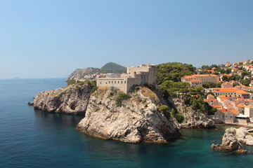 Fototapeta na wymiar Panoramic view of Dubrovnik harbour in the summer Croatia