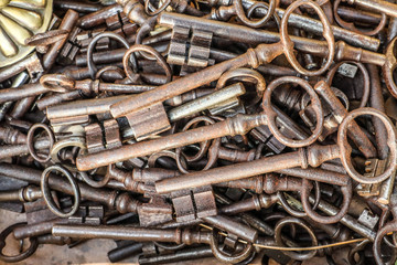 A Pile of metal keys