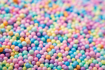 Colorful balls of pastel colors. Design elements. Holiday, birthday concept.