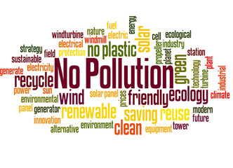 No pollution energy word cloud concept 2