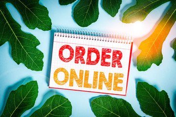 Conceptual hand writing showing Order Online. Concept meaning activity of buying products or services over the Internet