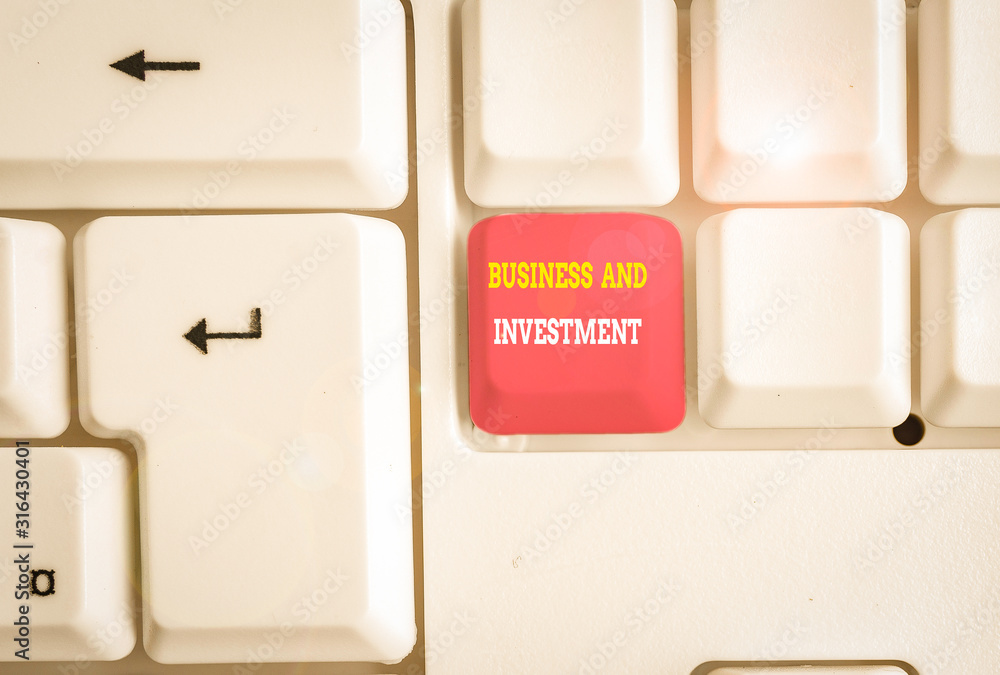 Poster text sign showing business and investment. business photo text putting your money in field to increa