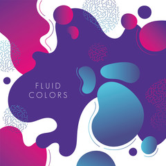 Naklejka premium purple and pink paint fluid colors background