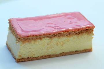 Delicious Dutch pastry called tompouce.