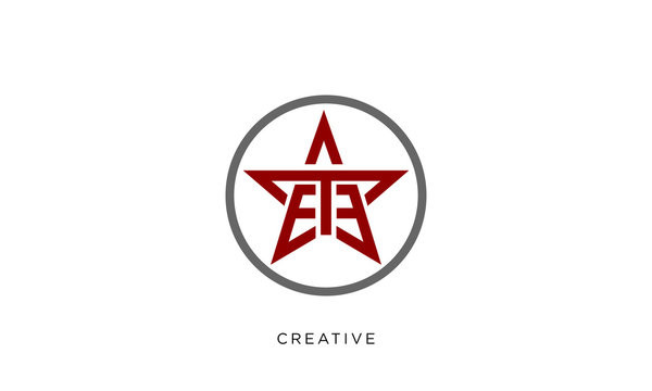 Te Or Et  Star Logo Design Vector