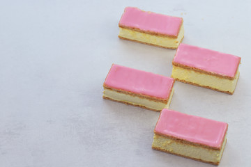 Delicious Dutch pastry called tompouce.