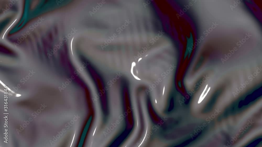 Poster black glossy surface is deformed by waves. abstract animation. 3d render