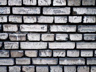 White and Gray Rustic Texture. Retro Old Brick Wall Surface. Vintage Structure. Grungy Facade Background. Design Element. Abstract Cracked Light White and Gray wallpaper
