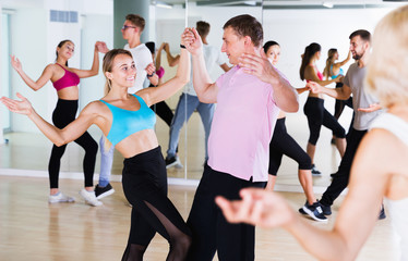People dancing at dance class