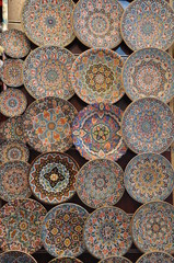 Plates on a souk