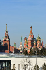 Fototapeta na wymiar St. Basil's Cathedral in winter Moscow.