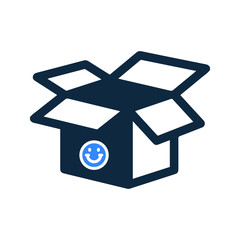 Open box icon, empty packet