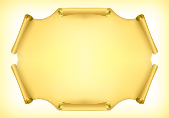 Vintage background with old paper decorative rounded top and bottom.