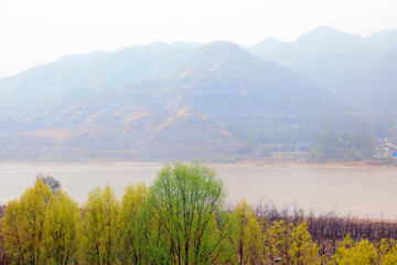 Natural scenery along the Bank of the Yellow River