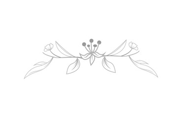 Vintage flower bouquet hand drawn vector