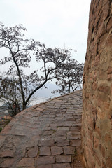 Rock paved roads in mountain villages, China