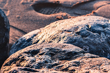 Rocks on the beach, relaxation, vacation, Portugal