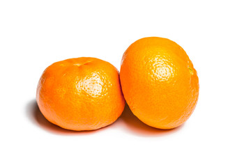 Mandarin on a white background