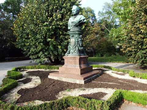 Andreas Zelinka monument at Stadtpark or Andreas-Zelinka-Denkmal, Wien - Vienna, Austria