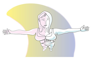 One continuous line drawing of marathon runner looking at sky. Simple line art drawing of winner marathon runner saying' thank you god'